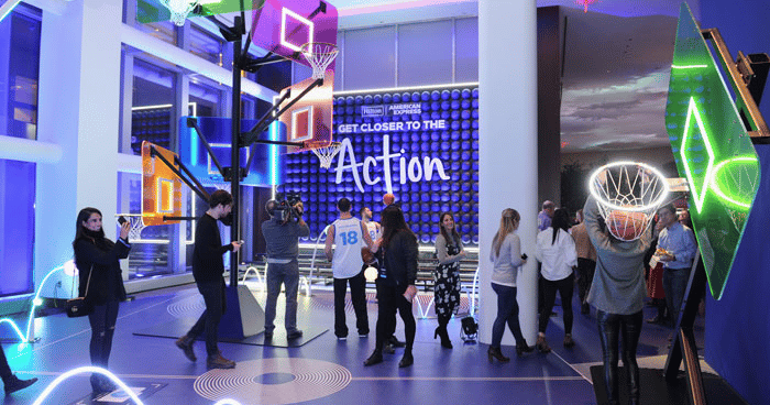 Guests at the American Express and Hilton 'Get Closer to the Action' kickoff event
