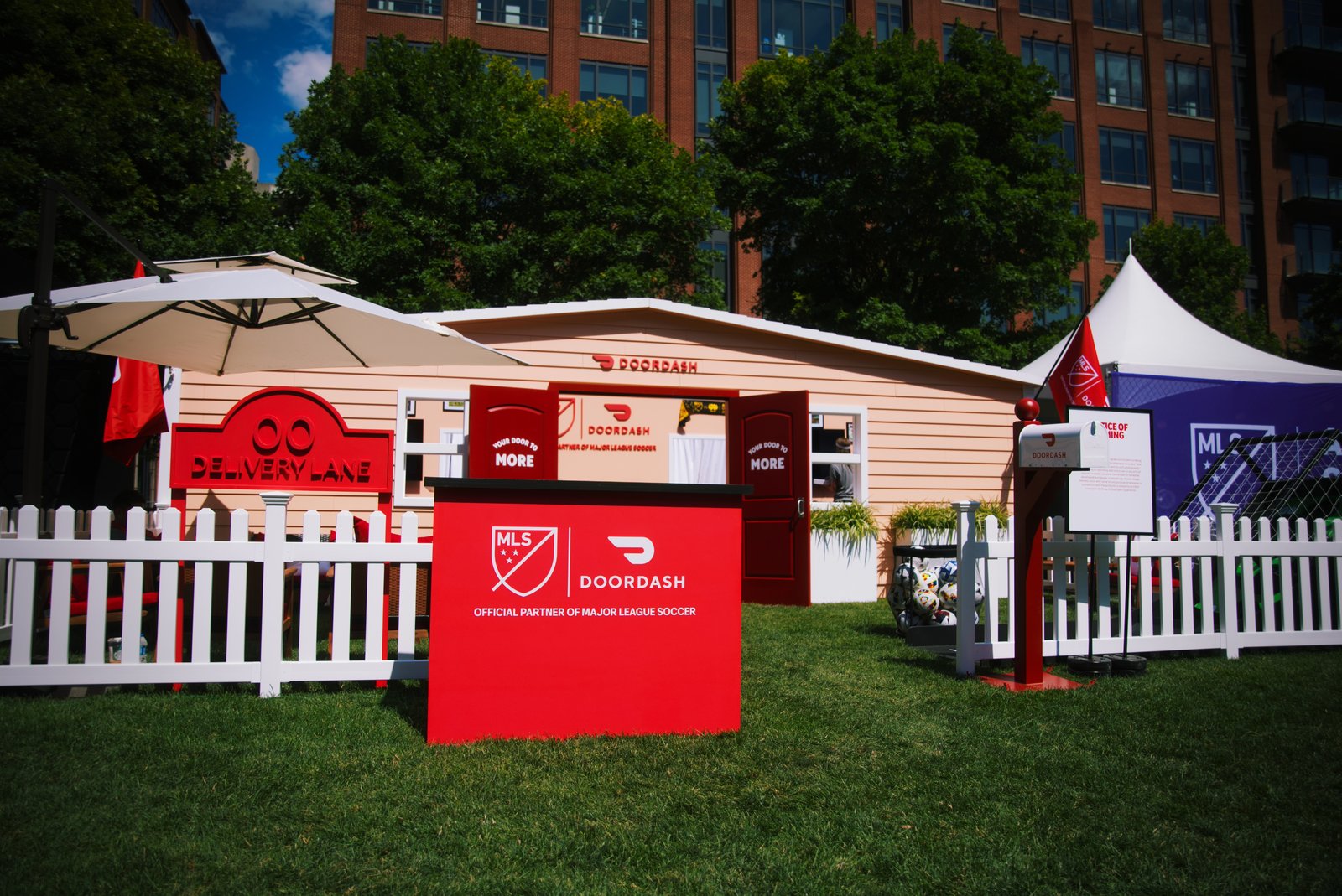 The DoorDash MLS House experiential build at MLS All-Star